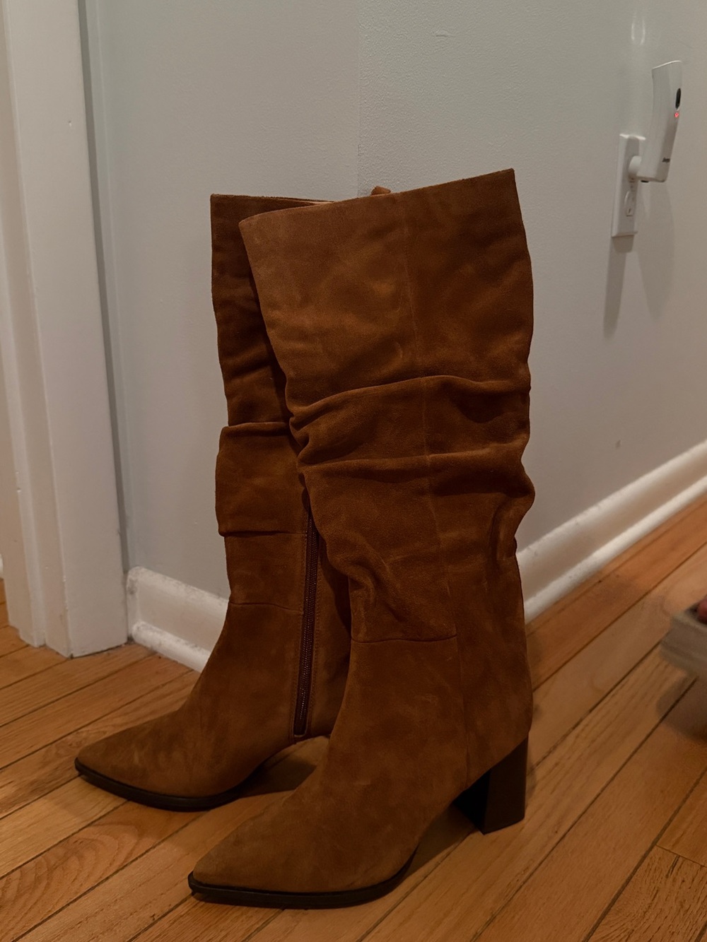 NEW Boden Vera Tan Suede Knee High Boots EU 40 US 9
